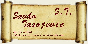 Savko Tasojević vizit kartica